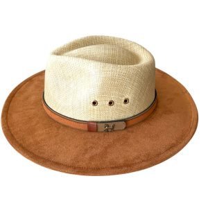 Sombrero de Yute y Tela Unisex – Verano, Ala 7 cm – Nadina