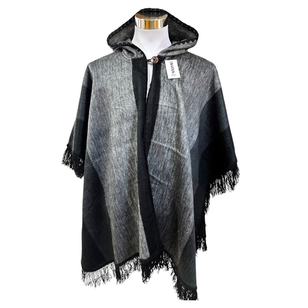 Ruana baby alpaca con capucha