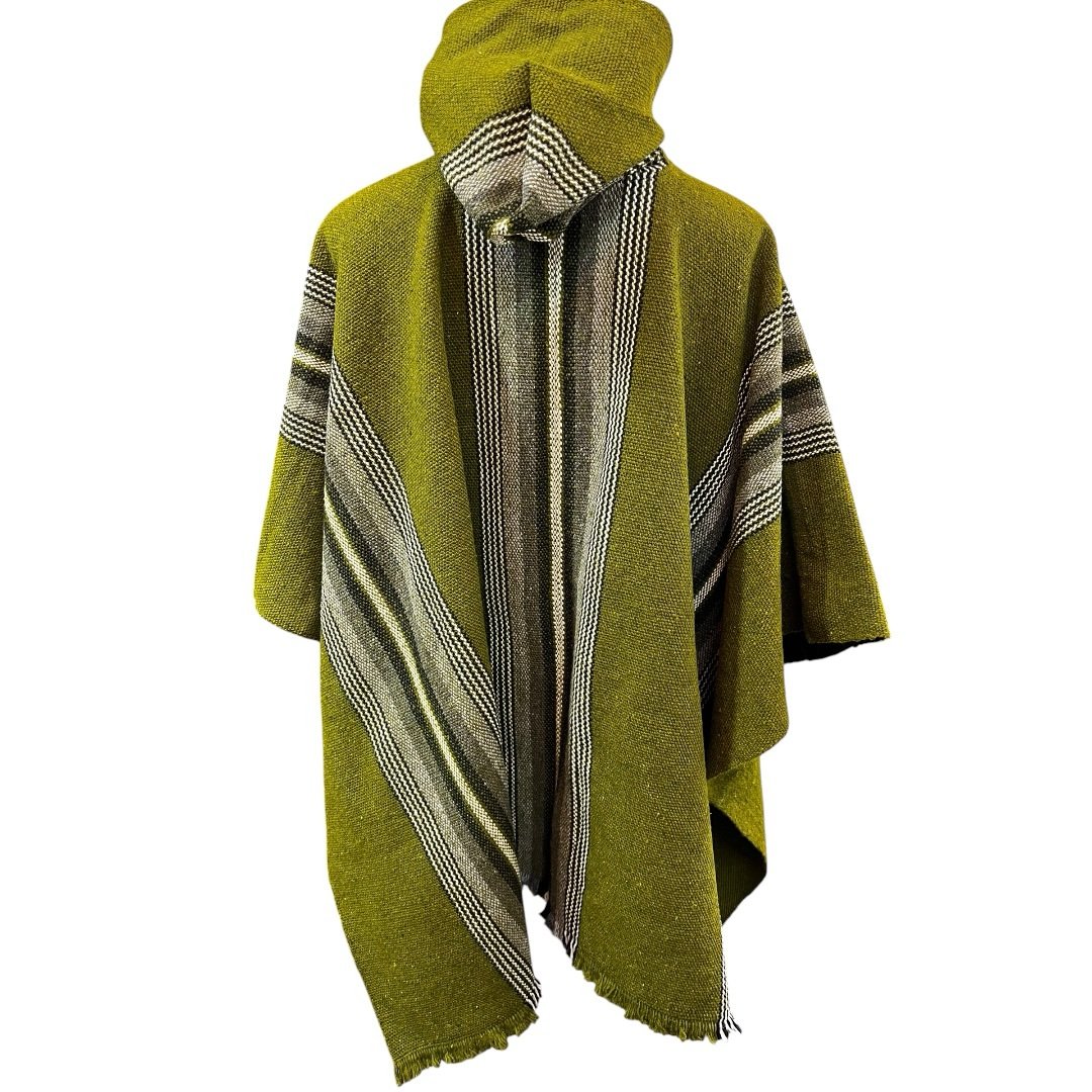 Poncho artesanal | lana de oveja | modelo Cordillera - Imagen 3