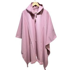 Poncho artesanal de lana con capucha – Modelo Del Valle | Hecho a mano en Chile