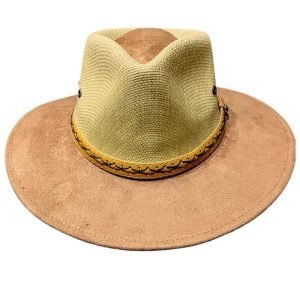 Sombrero de Yute y Tela | Unisex | Curvo | Verano | Café Claro