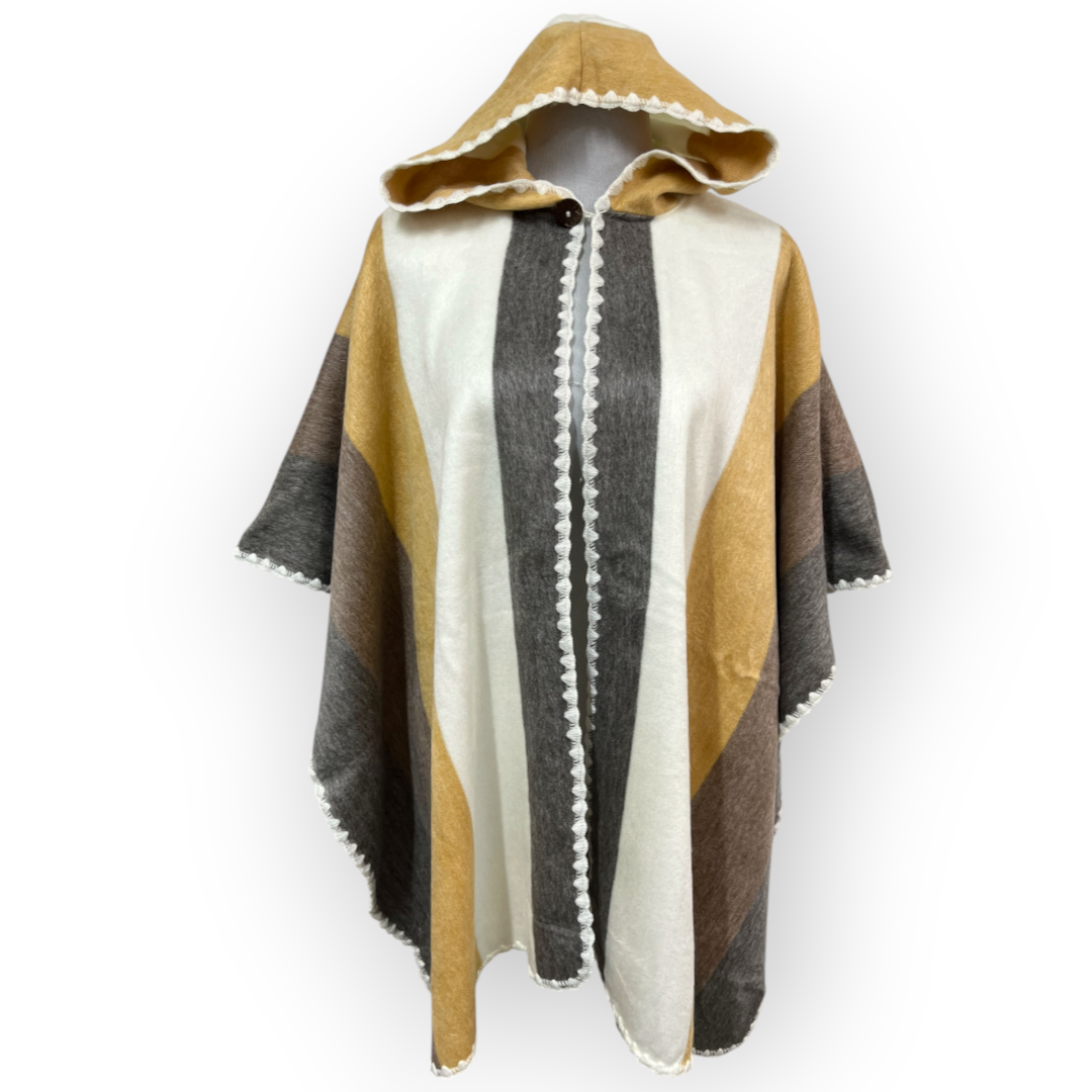 Ruana baby alpaca con capucha