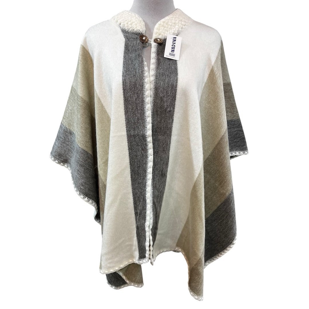 Ruana baby alpaca sin capucha