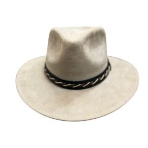 Sombrero unisex | punta diamante | color beige | tela