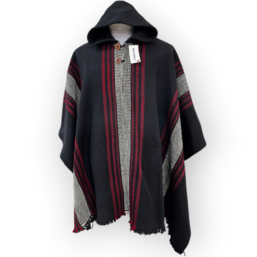 Poncho artesanal | lana de oveja | modelo Cordillera
